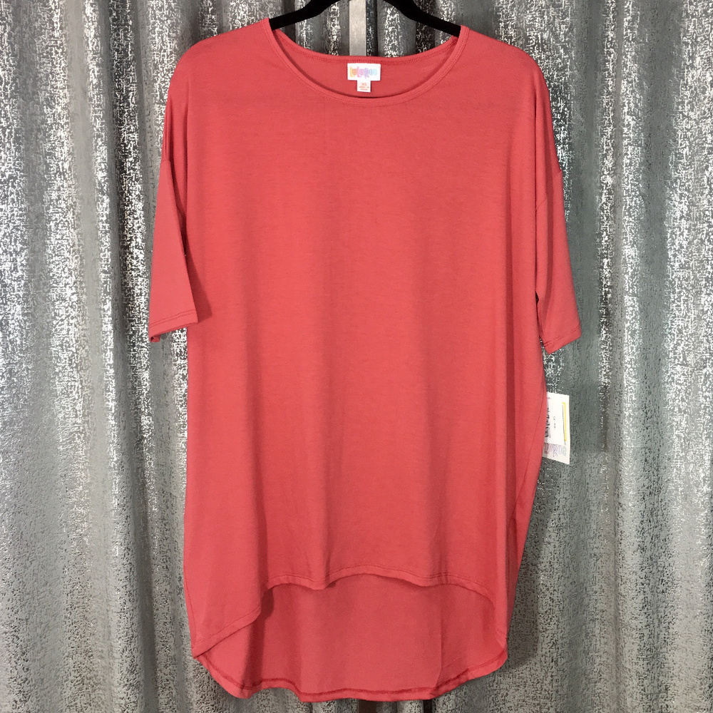 *final* Solid Coral Hi-Lo Tunic XS Irma LuLaRoe